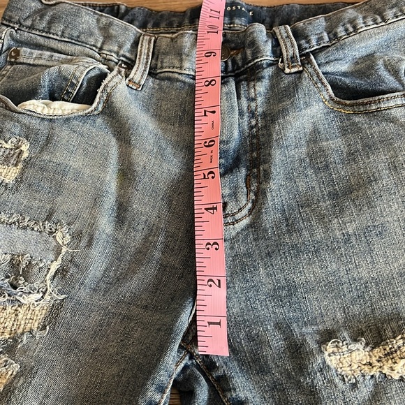 Aeropostale jeans skinny distressed patches blue size 31 - Picture 14 of 17
